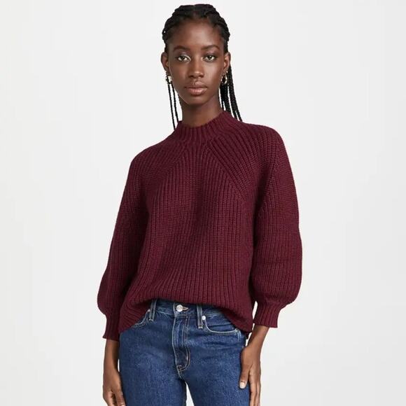Apiece Apart Eco Nueva Merel Sweater in Chipotle Red